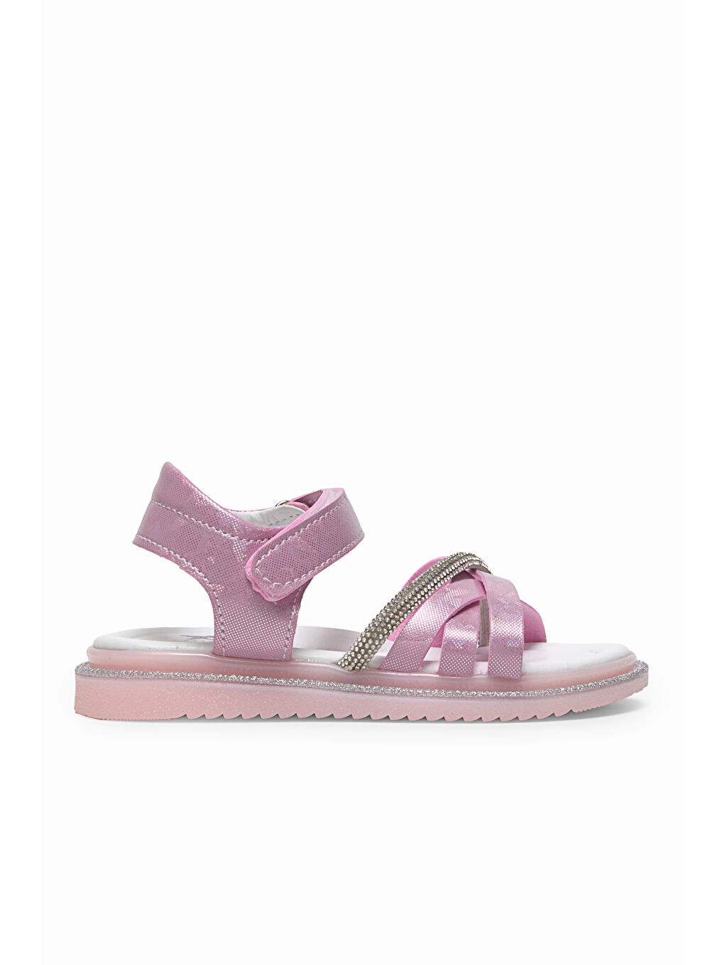 Çocuk Unisex Pembe Çoçuk Çarpraz Bağlı Sandalet-4