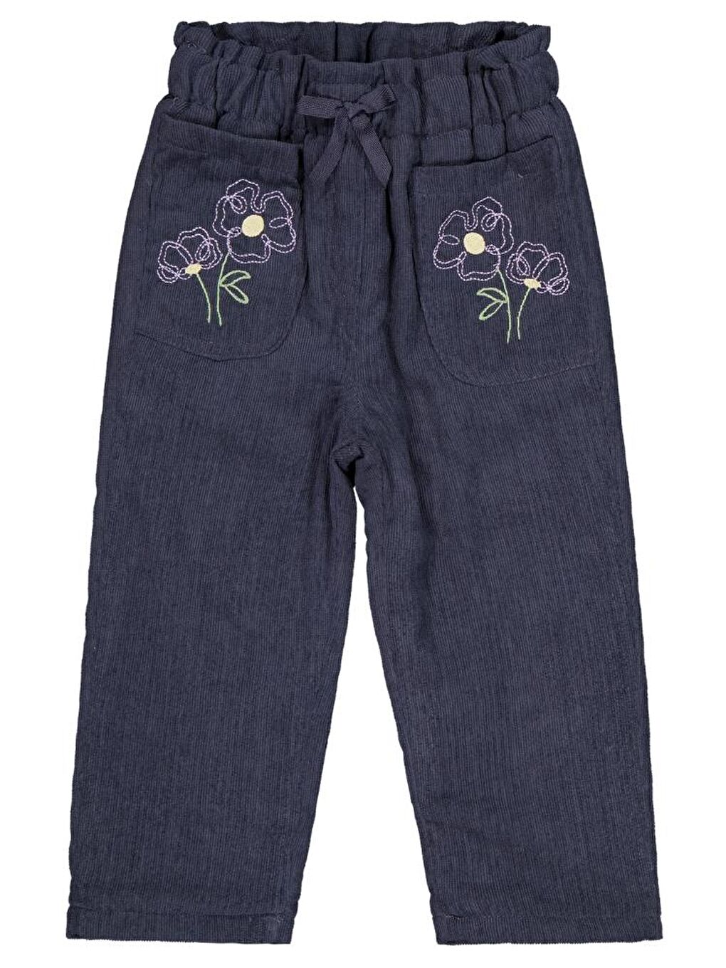 Antrasit Girls Önü Cepli 2-5 Yaş Pantolon-1