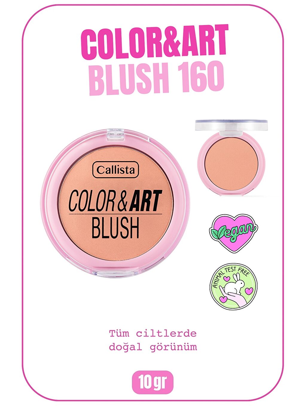 Callista Pembe Color Art Blush Allık 160 Rosy Glow