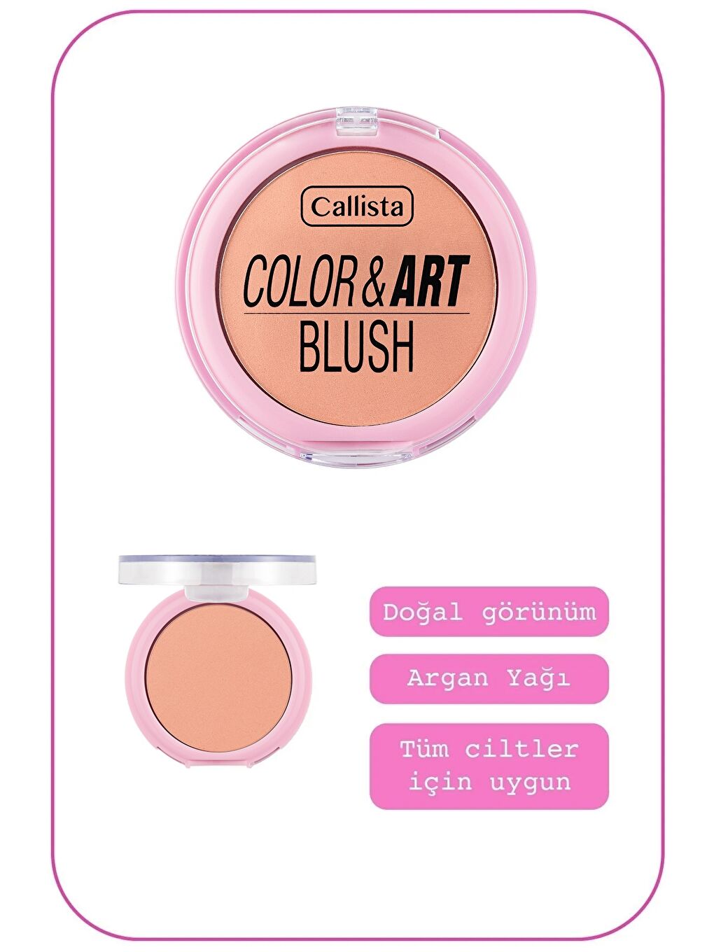 Callista Pembe Color Art Blush Allık 160 Rosy Glow - 1