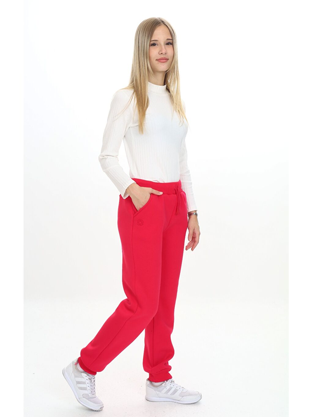 Fuşya Kız Çocuk Nakışlı Eşofman Alt-2