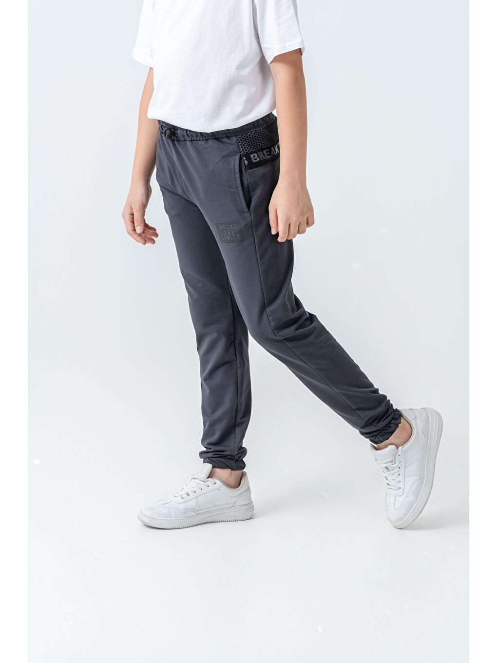 Gri Break The Limits Baskılı Erkek Çocuk Eşofman Altı-1