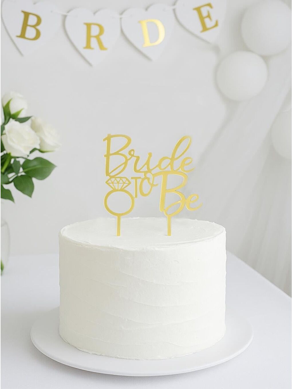 Sarı Bekarlığa Veda Partisi Dekoru Bride To Be Pasta Süsü Pleksi Altın