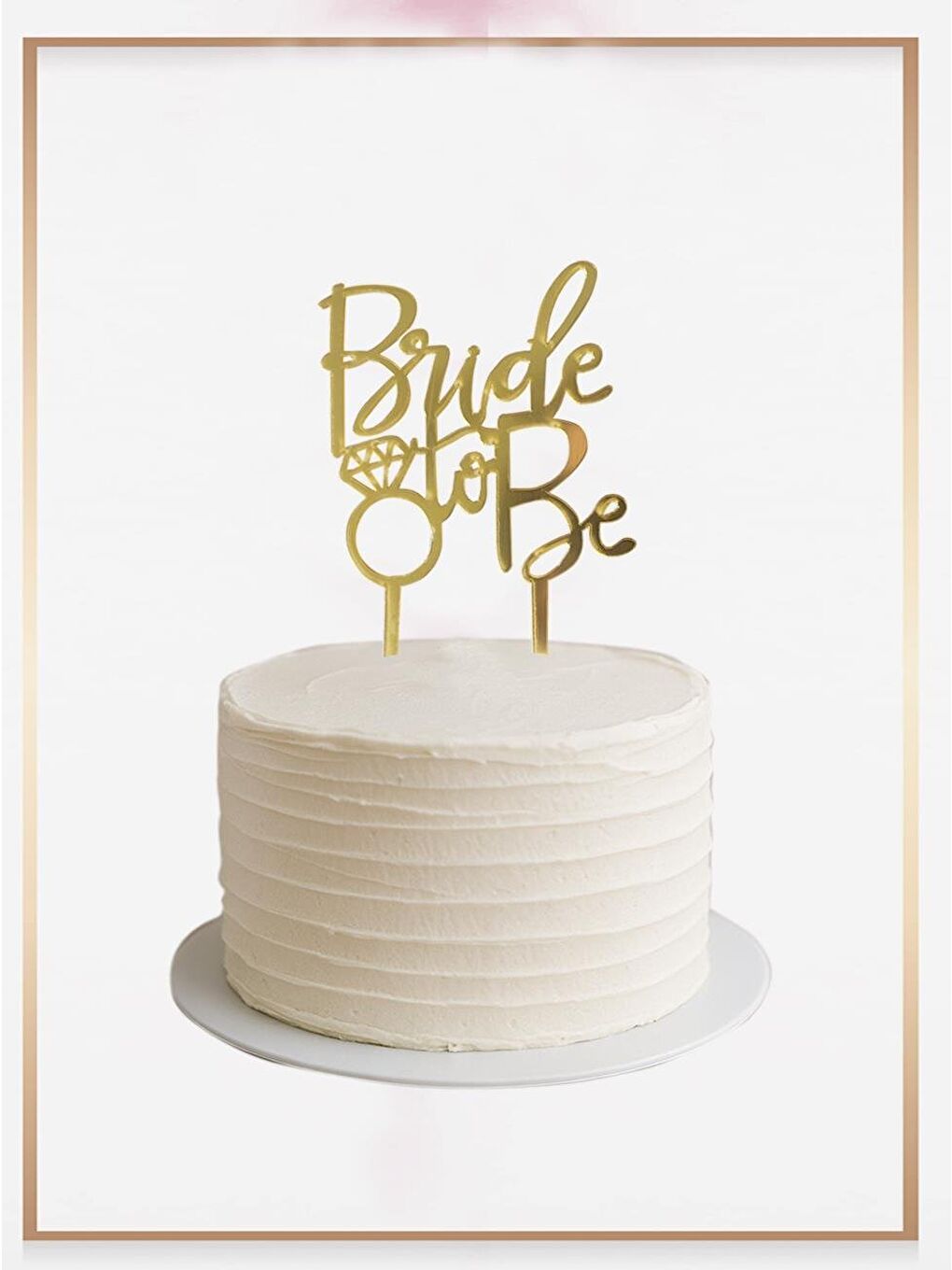 Sarı Bekarlığa Veda Partisi Dekoru Bride To Be Pasta Süsü Pleksi Altın-1