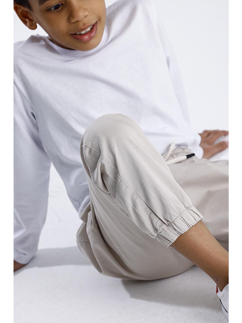 Bej Jogger Pantolon-2