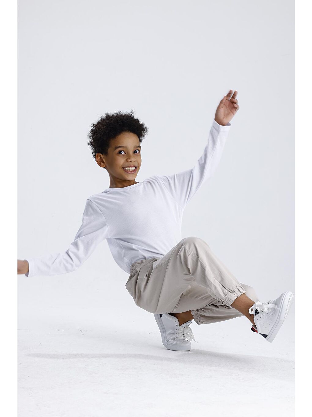 Bej Jogger Pantolon-3