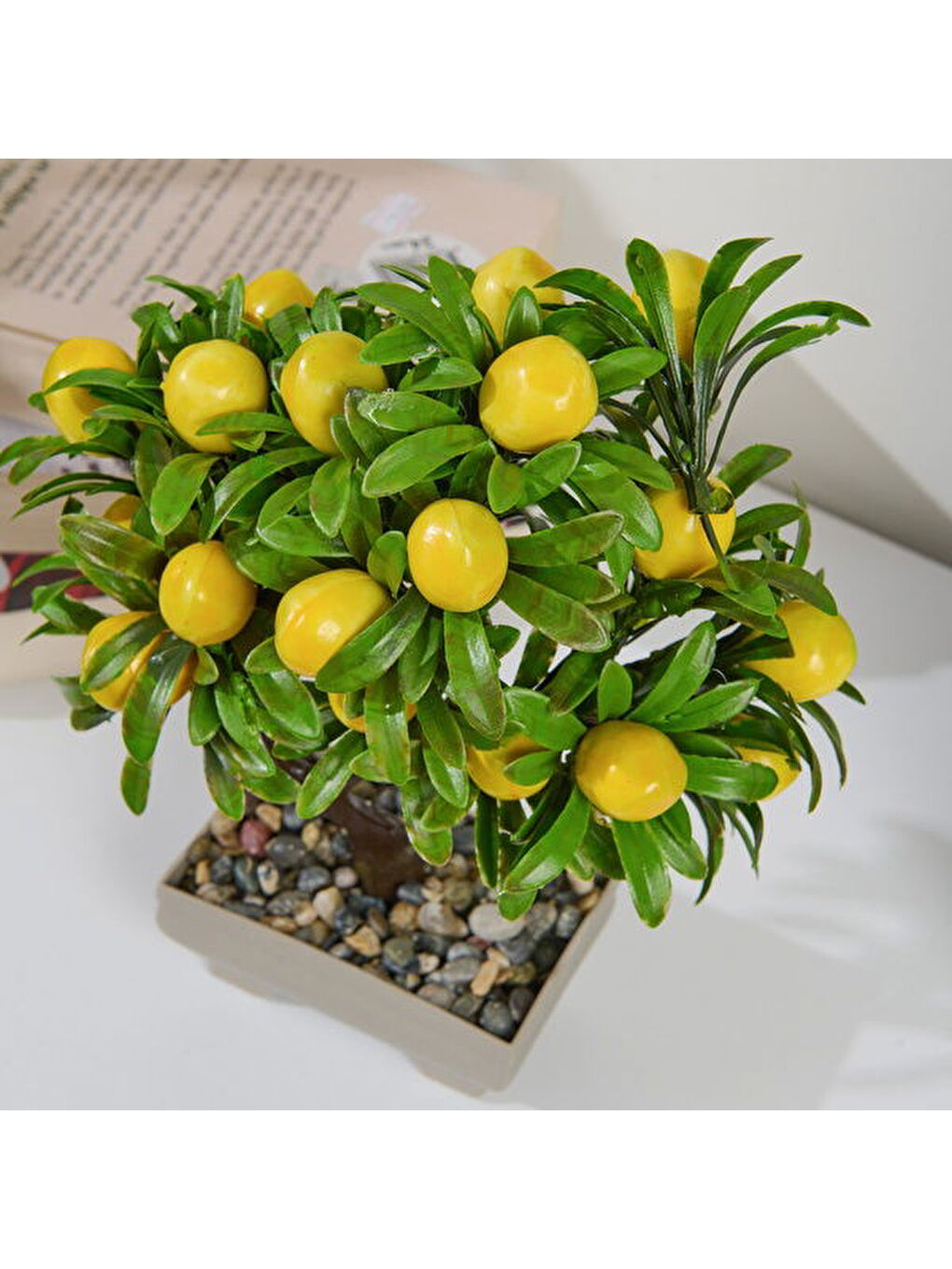 Yapay Limon Ağacı - Sarı - 24x18 cm-2