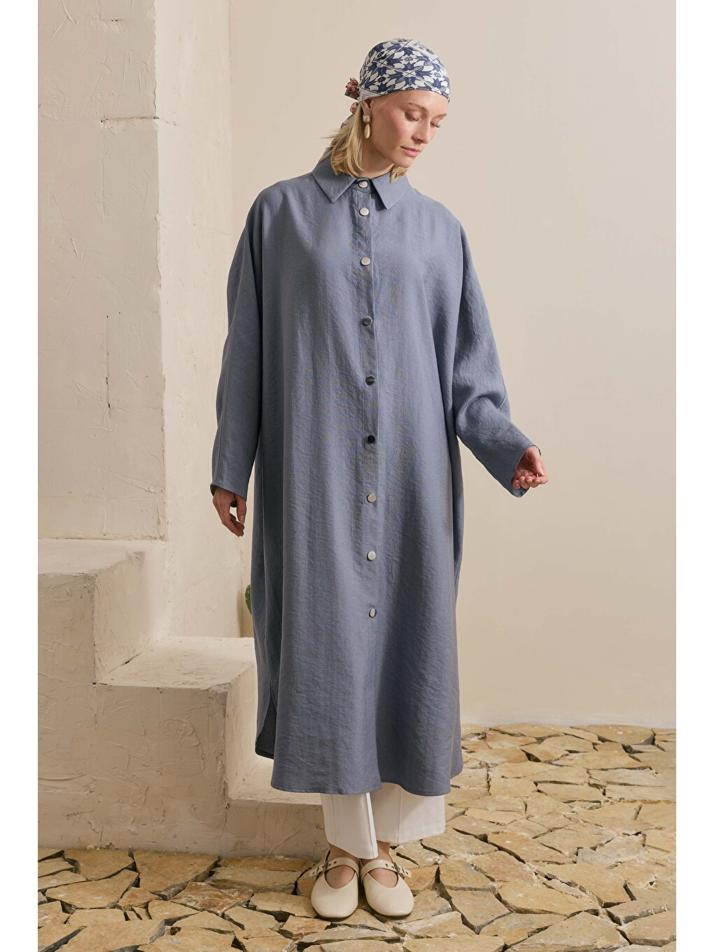 Lila Midi Abaya Lavanta-2