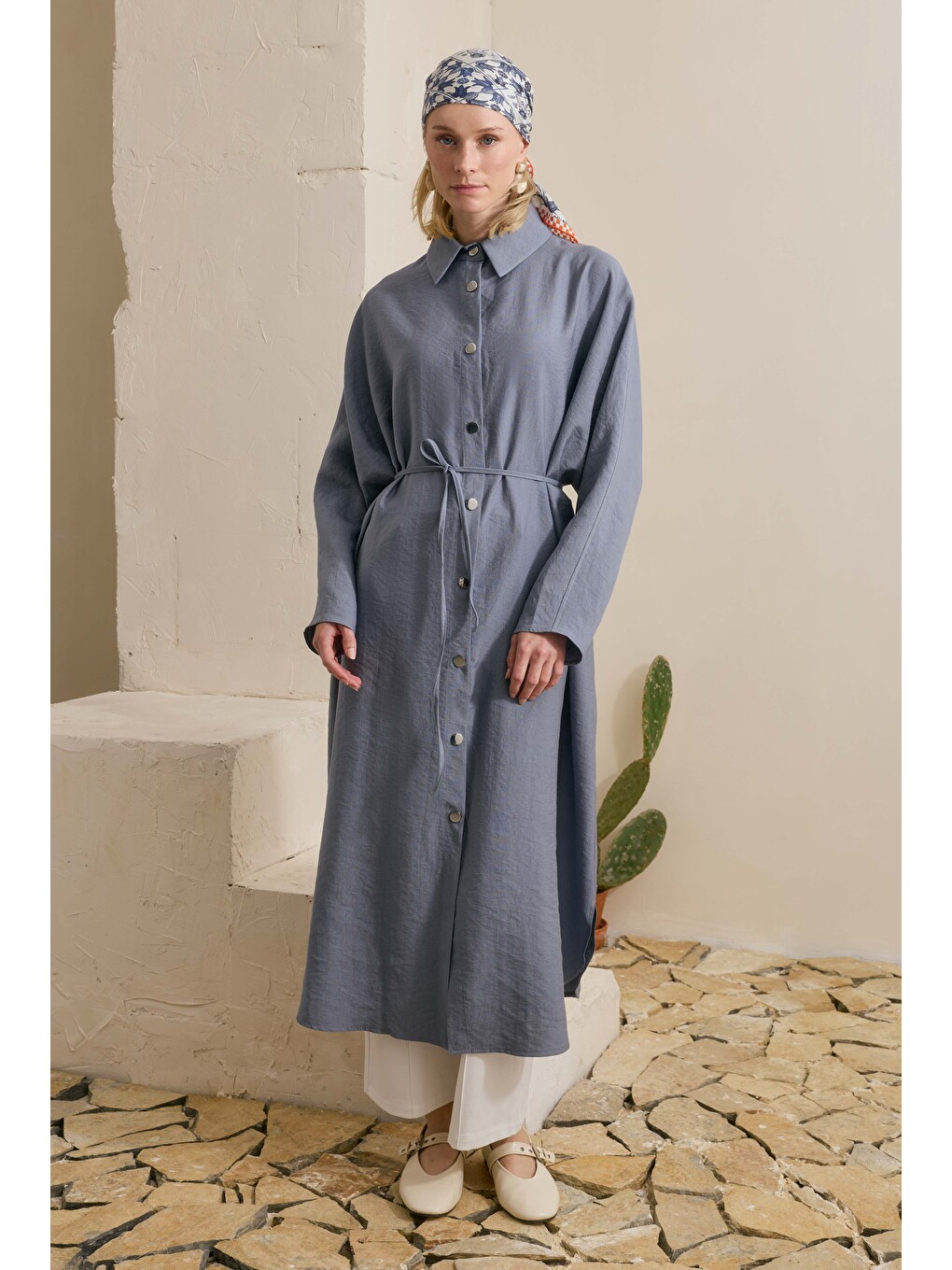 Lila Midi Abaya Lavanta-3