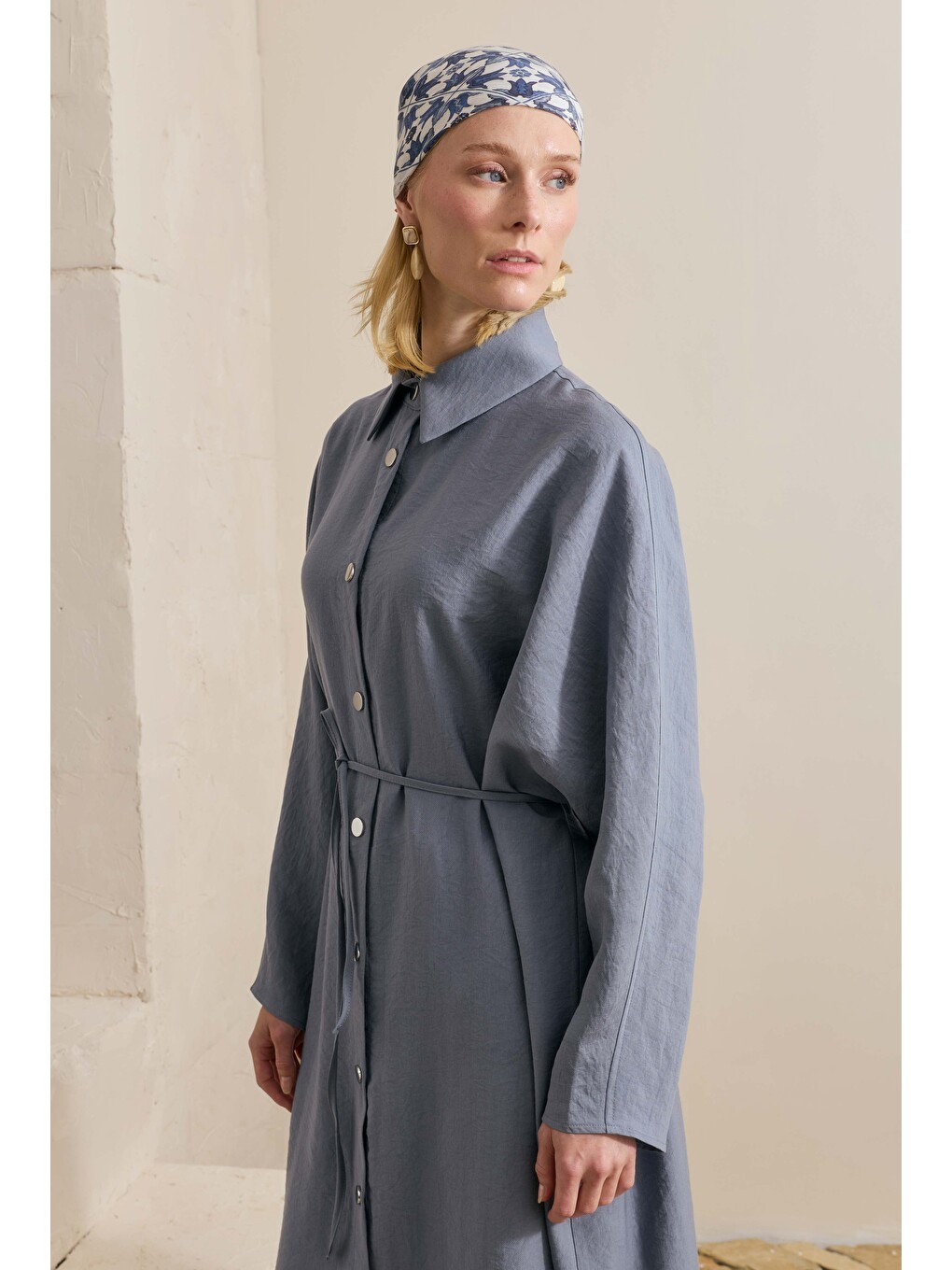 Lila Midi Abaya Lavanta-4
