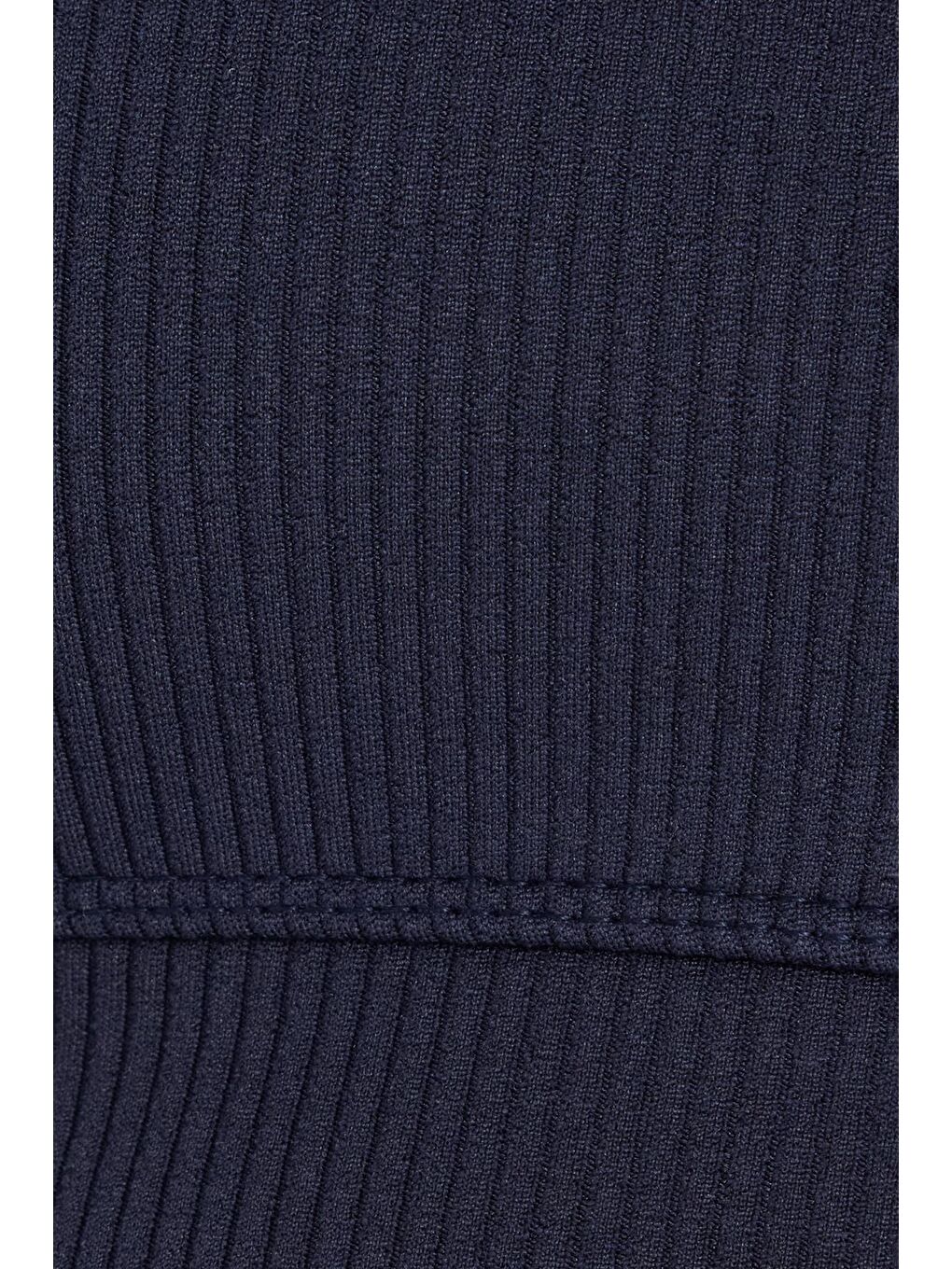 Kadın Slim Fit Dar Kesim Bisiklet Yaka Kalın Askılı Esnek Lacivert Spor Atlet-5