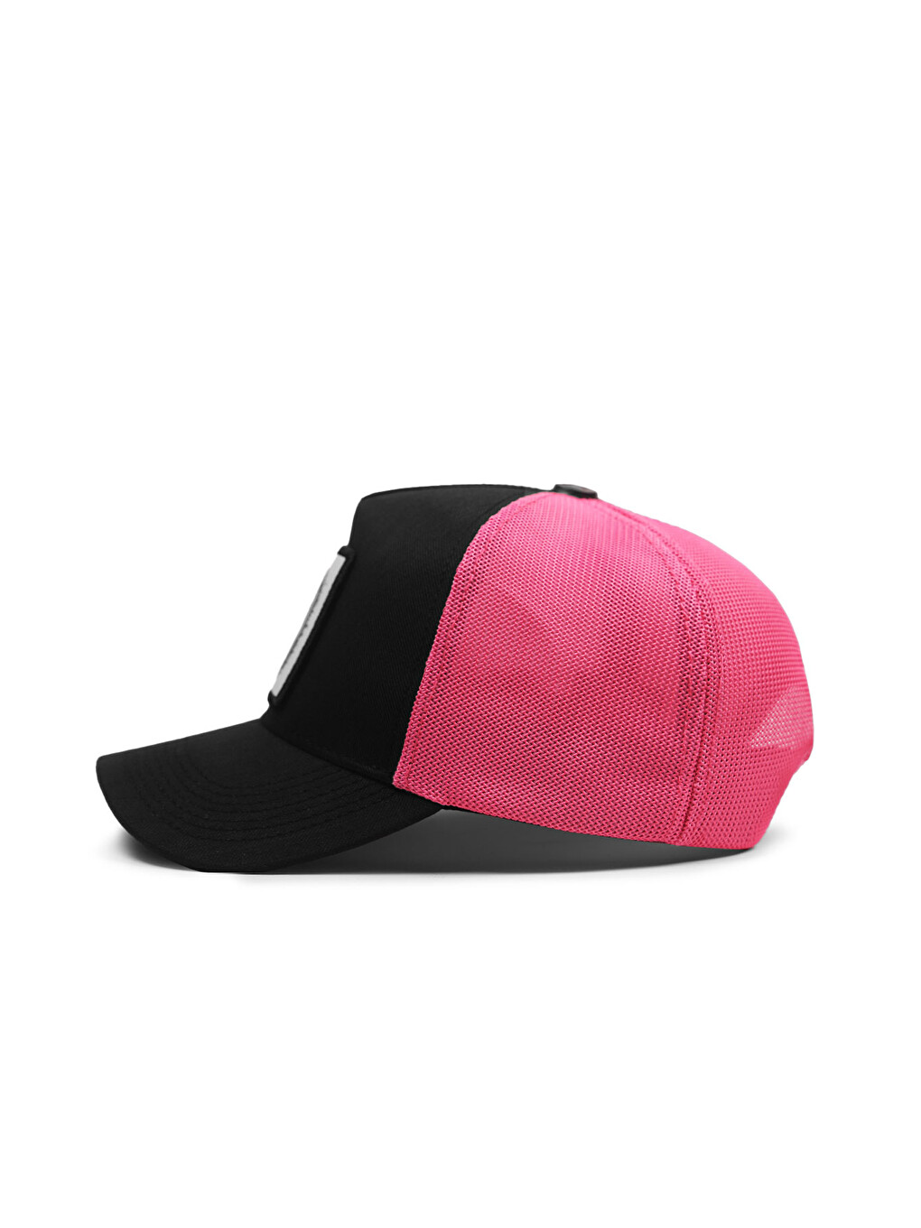 Kedi Logolu Cordura Siyah-Pembe Trucker Şapka-2