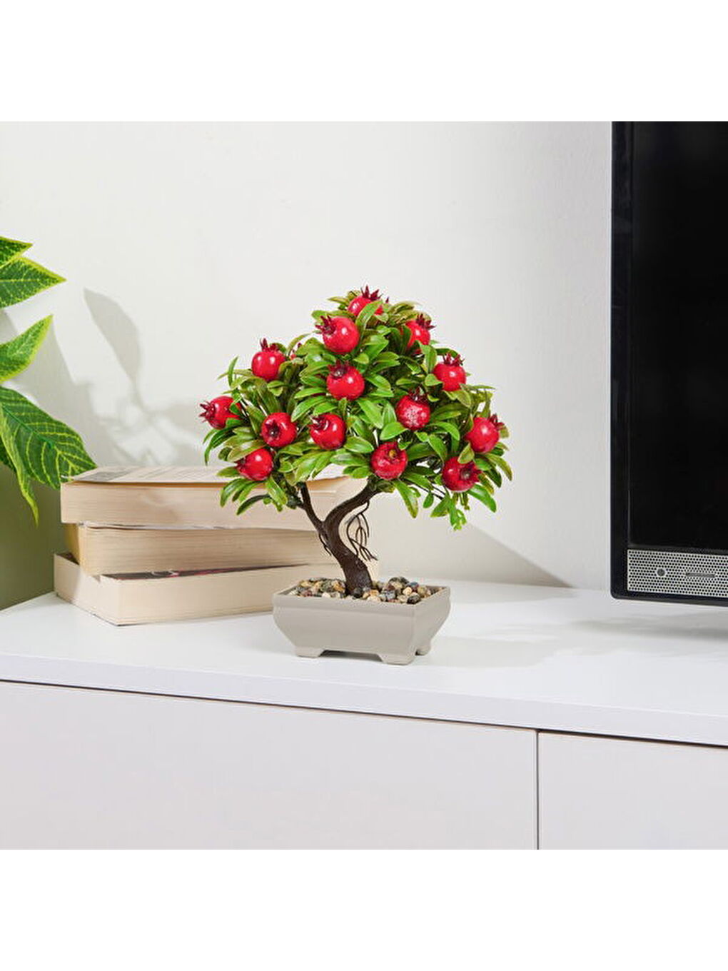 Yapay Nar Ağacı - Kırmızı - 24x18 cm-1