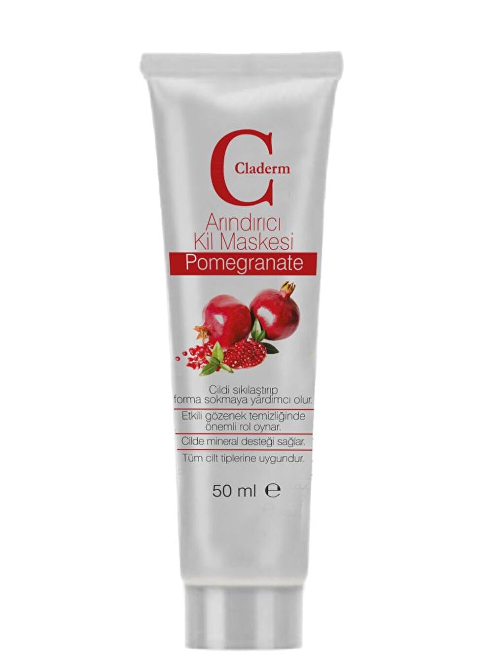 Claderm Beyaz-Açık Yeşil 50 ml Kil Maskesi – Pomegranate