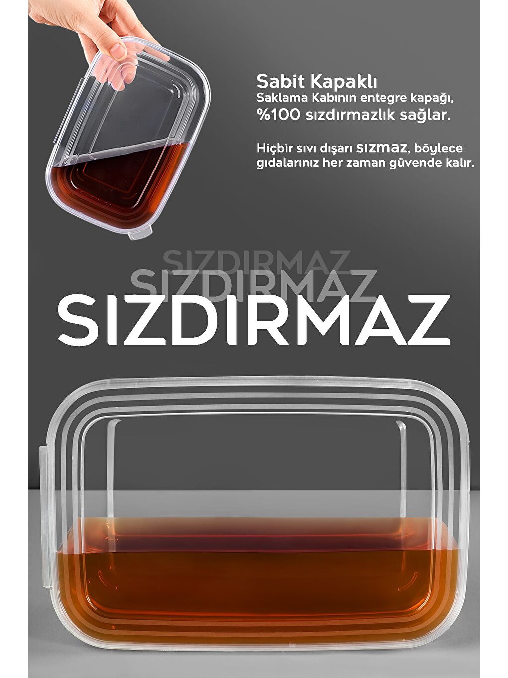 Renksiz 20 li Sızdırmaz Kendinden Kapaklı Saklama Kabı Seti Derin Dondurucuya Uygun Hava Almaz Erzak Kabı-3