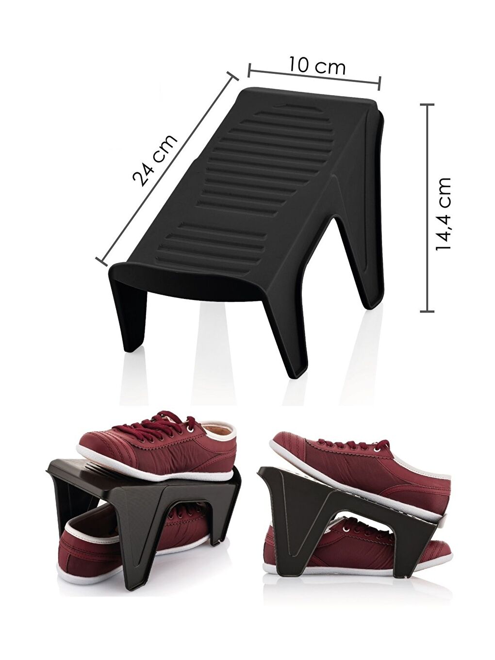 Siyah 6lı Ayakkabı Düzenleyici Rampa-2