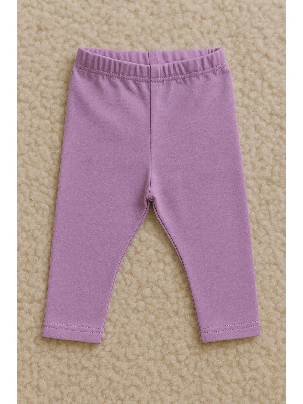 Beyaz Unisex Bebek Üçlü Düz Renkli Organik Kumaş 3'Lü Tayt Seti İlkbahar Yazlık-6