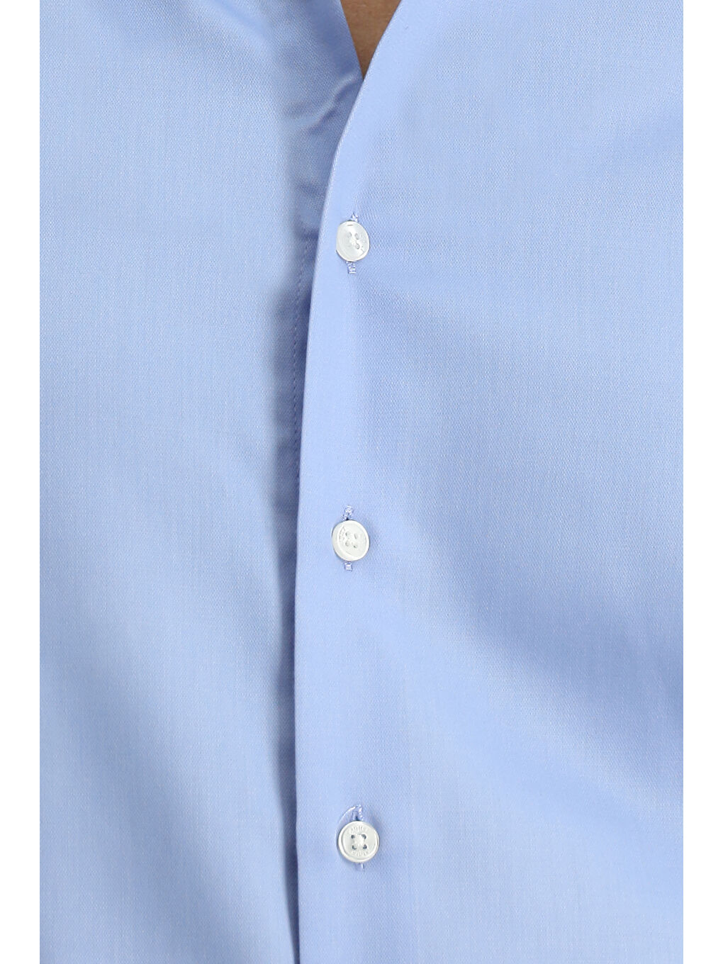 Mavi Uzun Kol Slim Fit Dar Kesim Pamuklu Non Iron Saten Klasik Gömlek-4