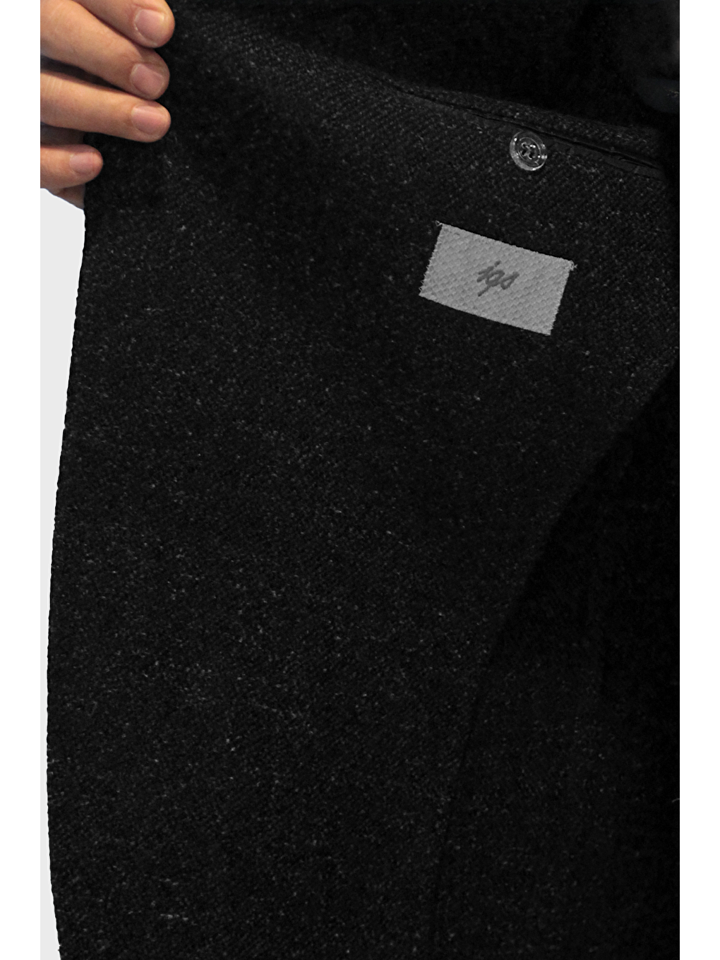 Siyah Barı (4 Drop) / Geniş Kalıp Mono Yaka Ceket-2