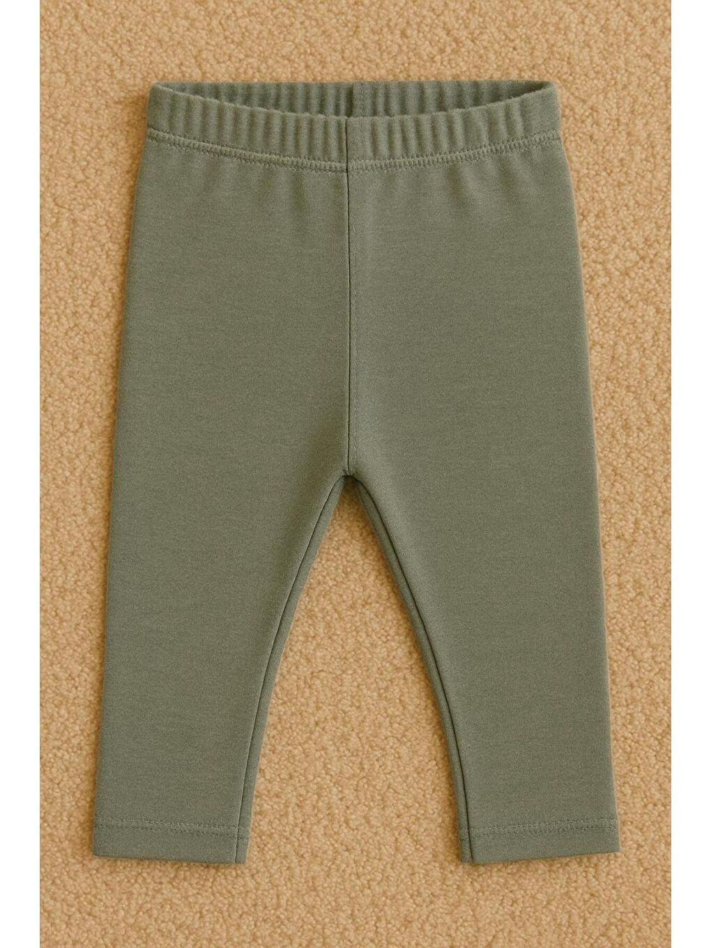 Gri Unisex Bebek Üçlü Düz Renkli Organik Kumaş 3'Lü Tayt Seti İlkbahar Yazlık-6