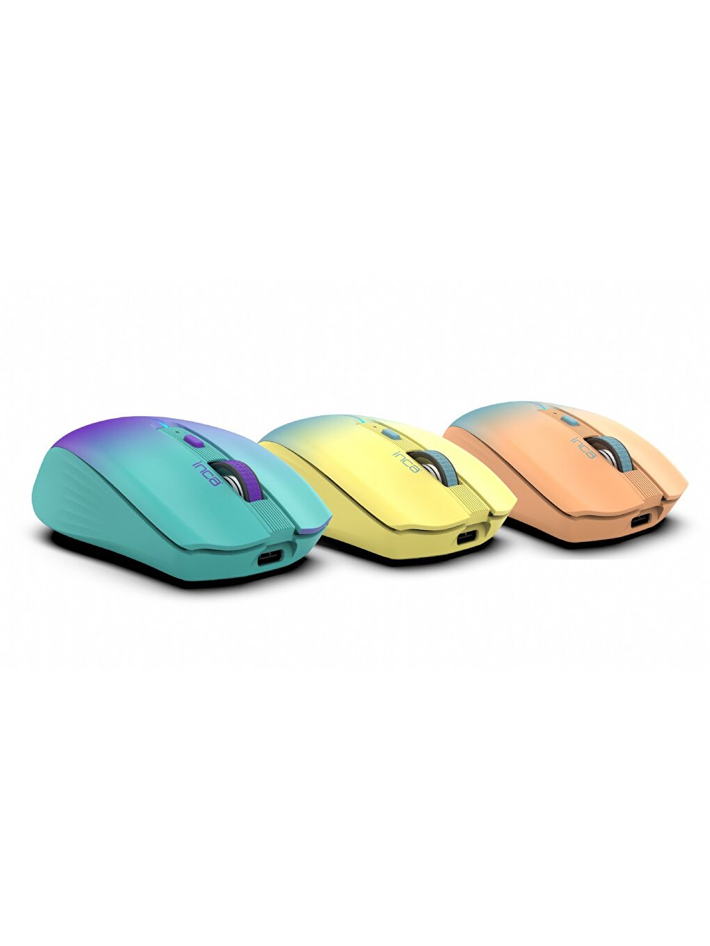 Inca IWM-511RM Dual Mod Bluetooth+Wireless Rechargeable Gradient Color Silent Mouse - 5