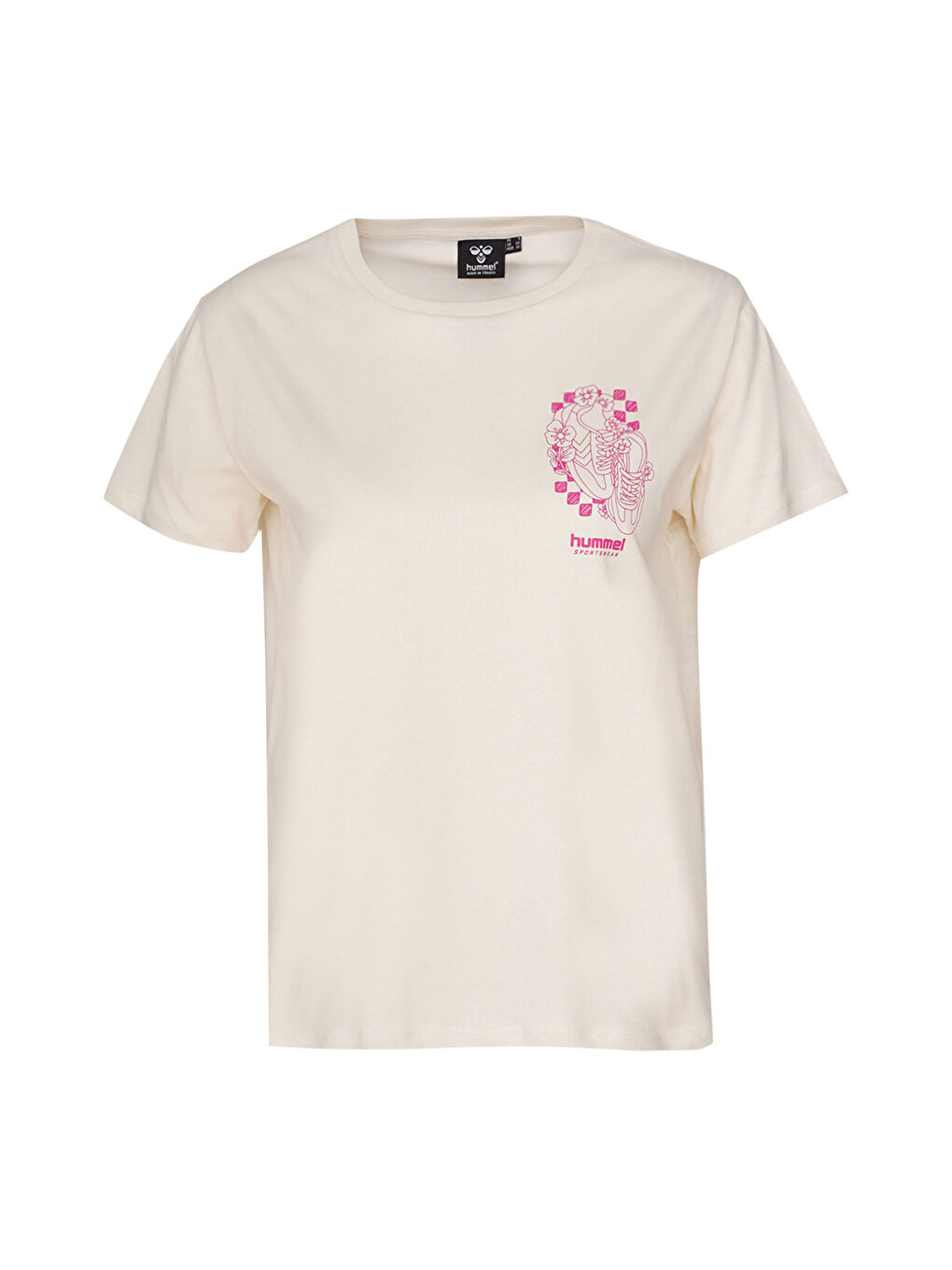 Rodas Kadın Ekru Yuvarlak Yaka Tişört