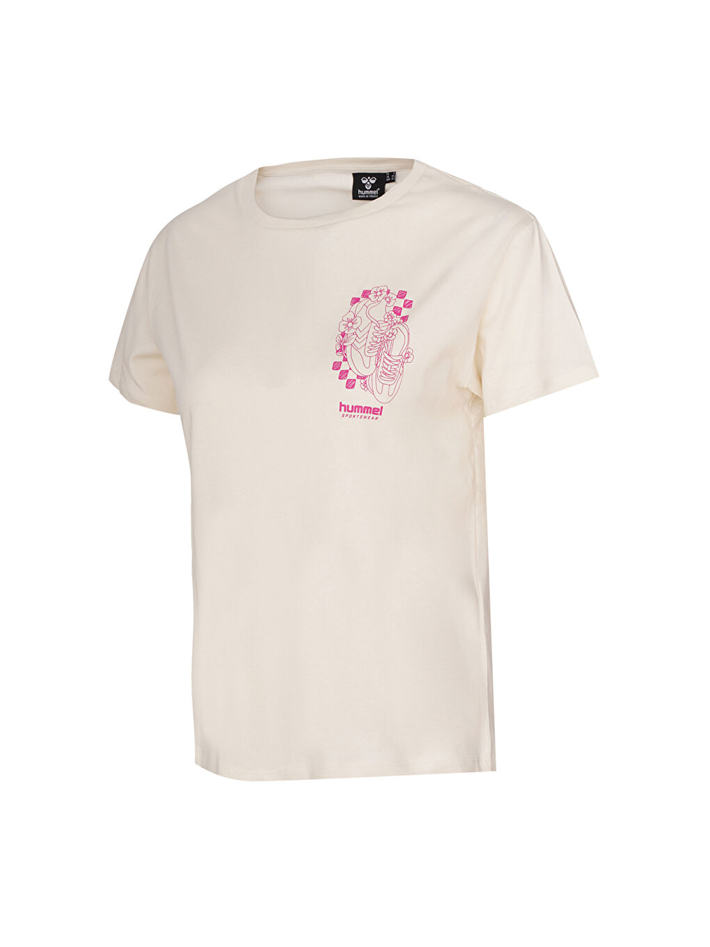 Rodas Kadın Ekru Yuvarlak Yaka Tişört-1