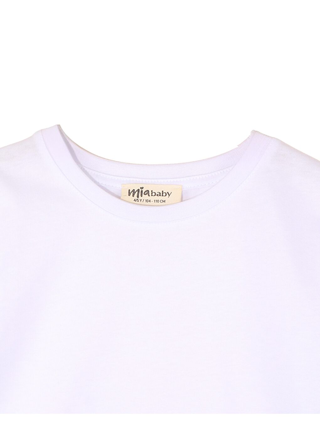 Beyaz Unisex Basic Baskısız Tişört-1