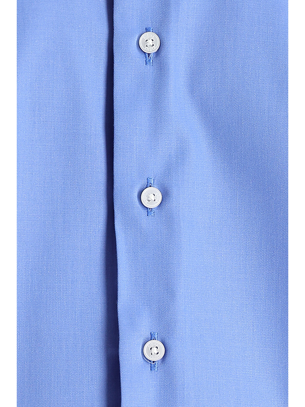 Mavi Uzun Kol Slim Fit Dar Kesim Pamuklu Non Iron Saten Klasik Gömlek-2