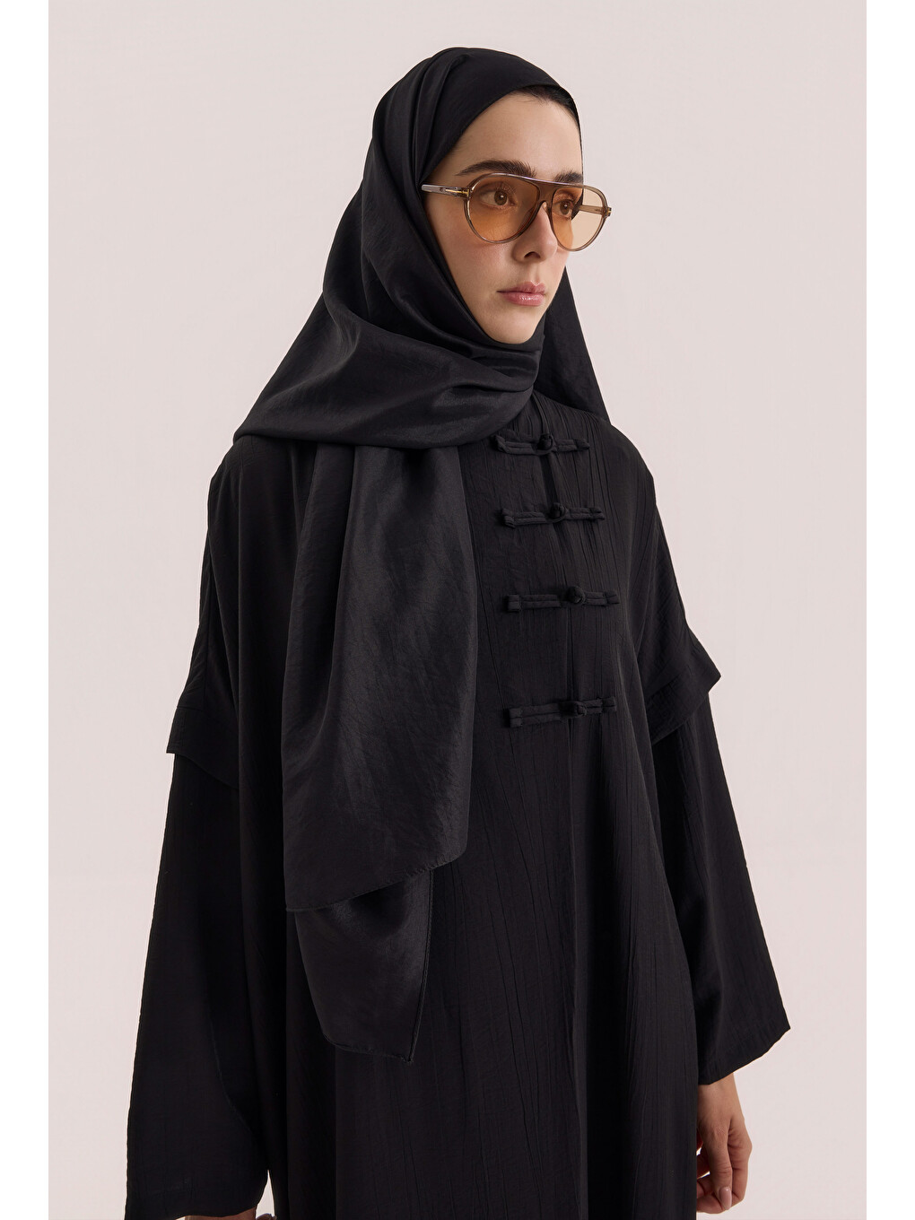 Aller Detaylı Abaya Siyah-1
