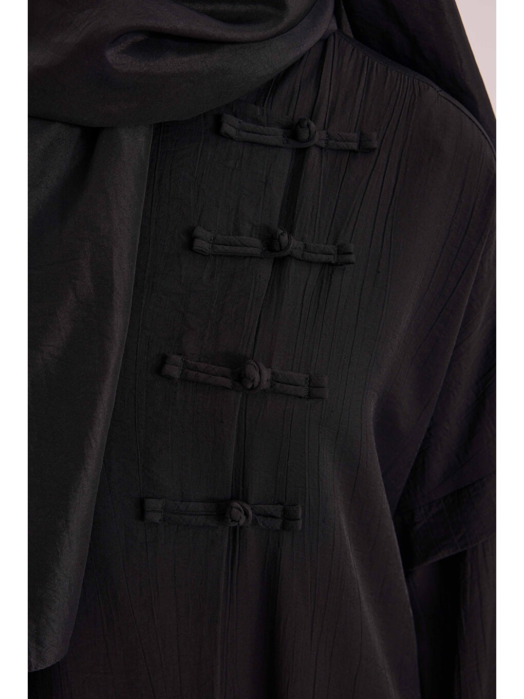 Aller Detaylı Abaya Siyah-2