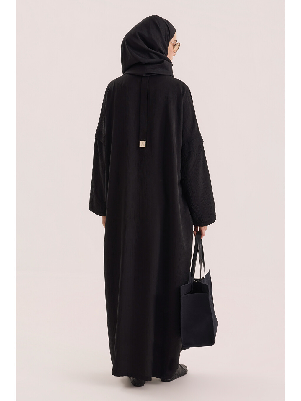 Aller Detaylı Abaya Siyah-4
