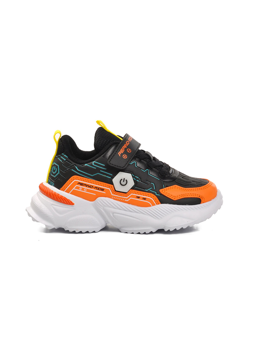 Pepino Siyah-Turuncu Cırtlı Çocuk Sneaker 1783-P