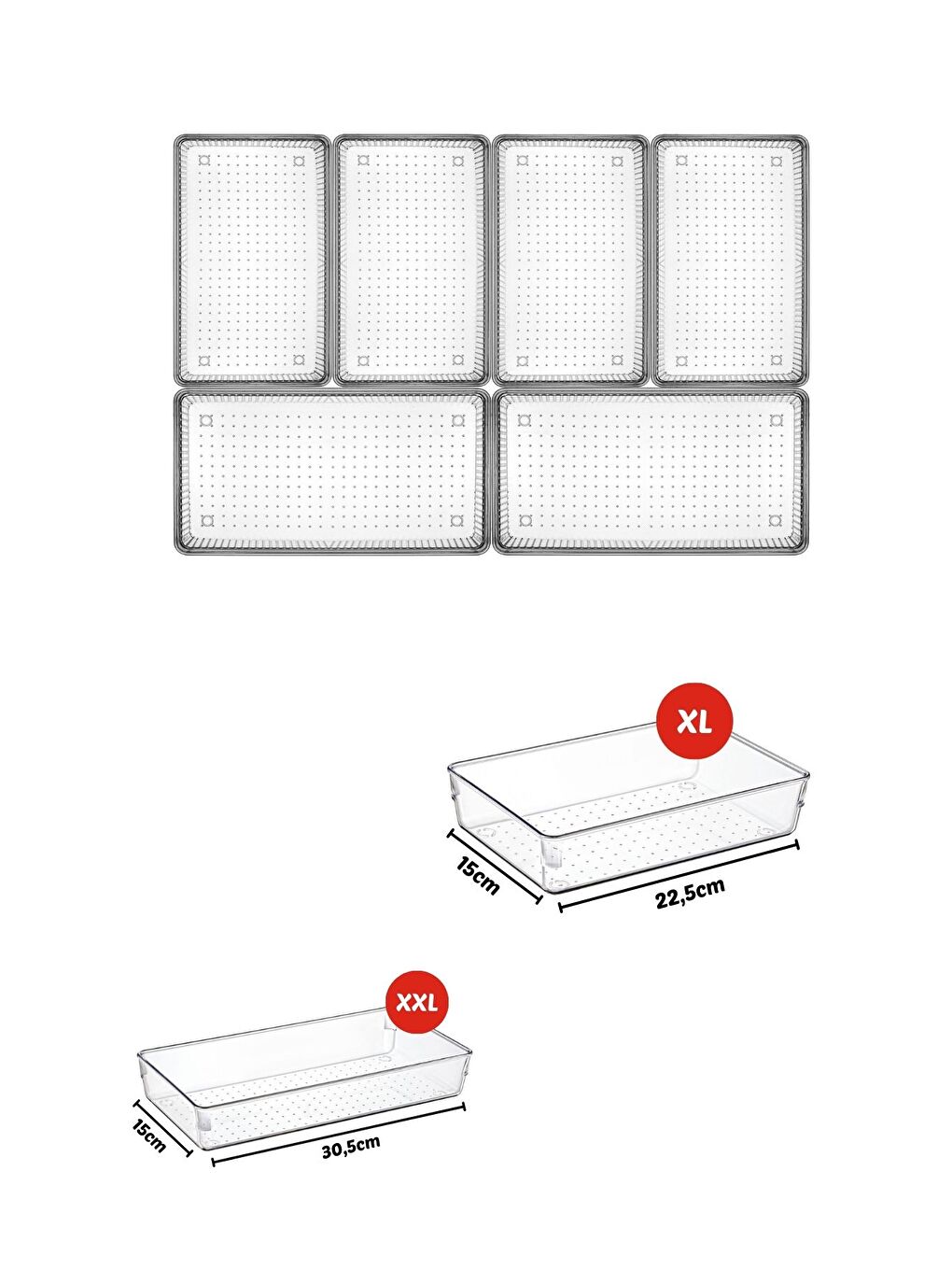 6 Parça Çekmece İçi Düzenleyici  Organizer Set-1