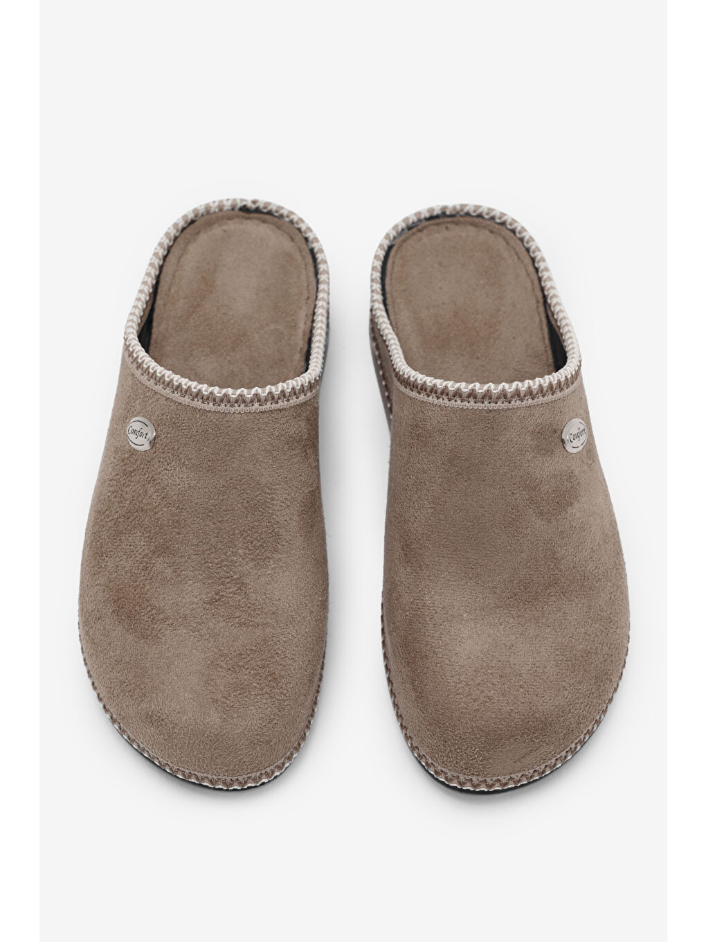 Kadın Bej Rahat Kalıp Poli Taban Günlük Terlik-1