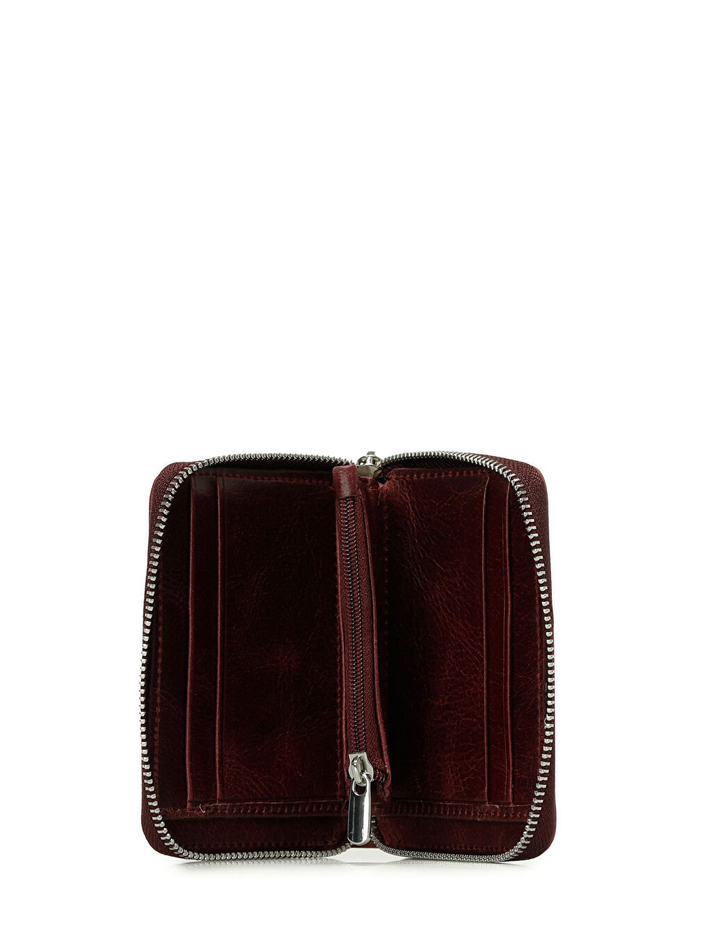 FERMUARLI DERI CZDN 5FX Bordo Kadın Cüzdan-3