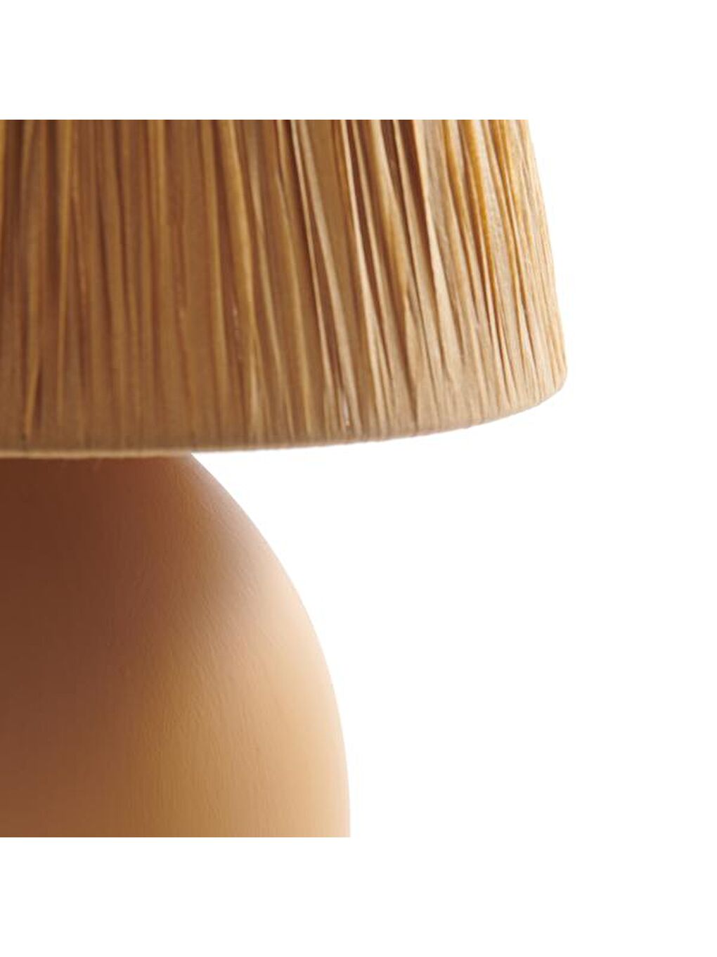 Rond Seramik Abajur - Hardal / Sarı - 37x24x24 cm-2