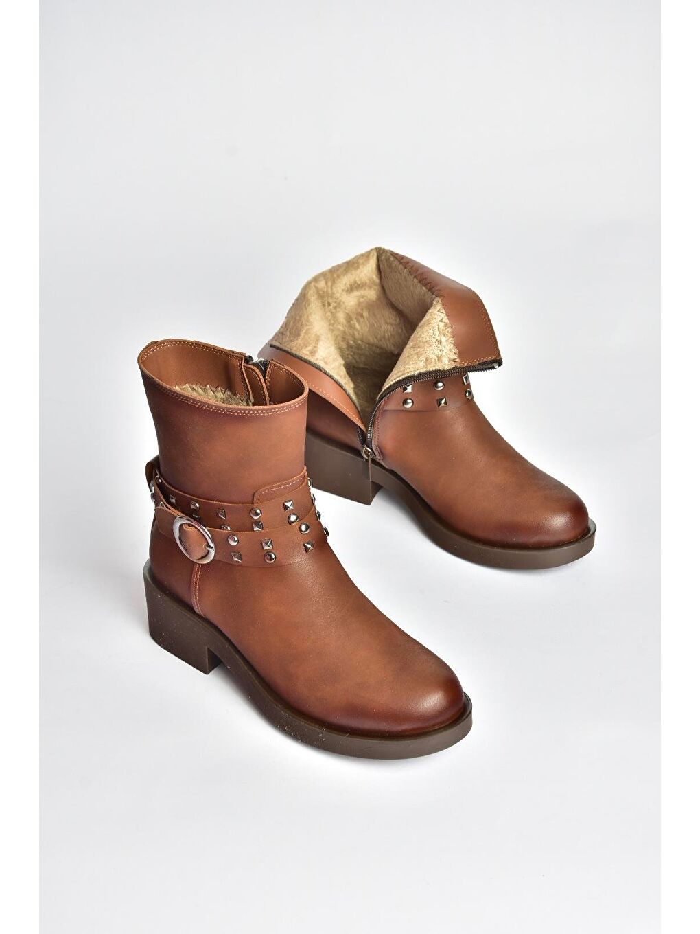 Kahverengi Taba Kadın Bot V674121209-6