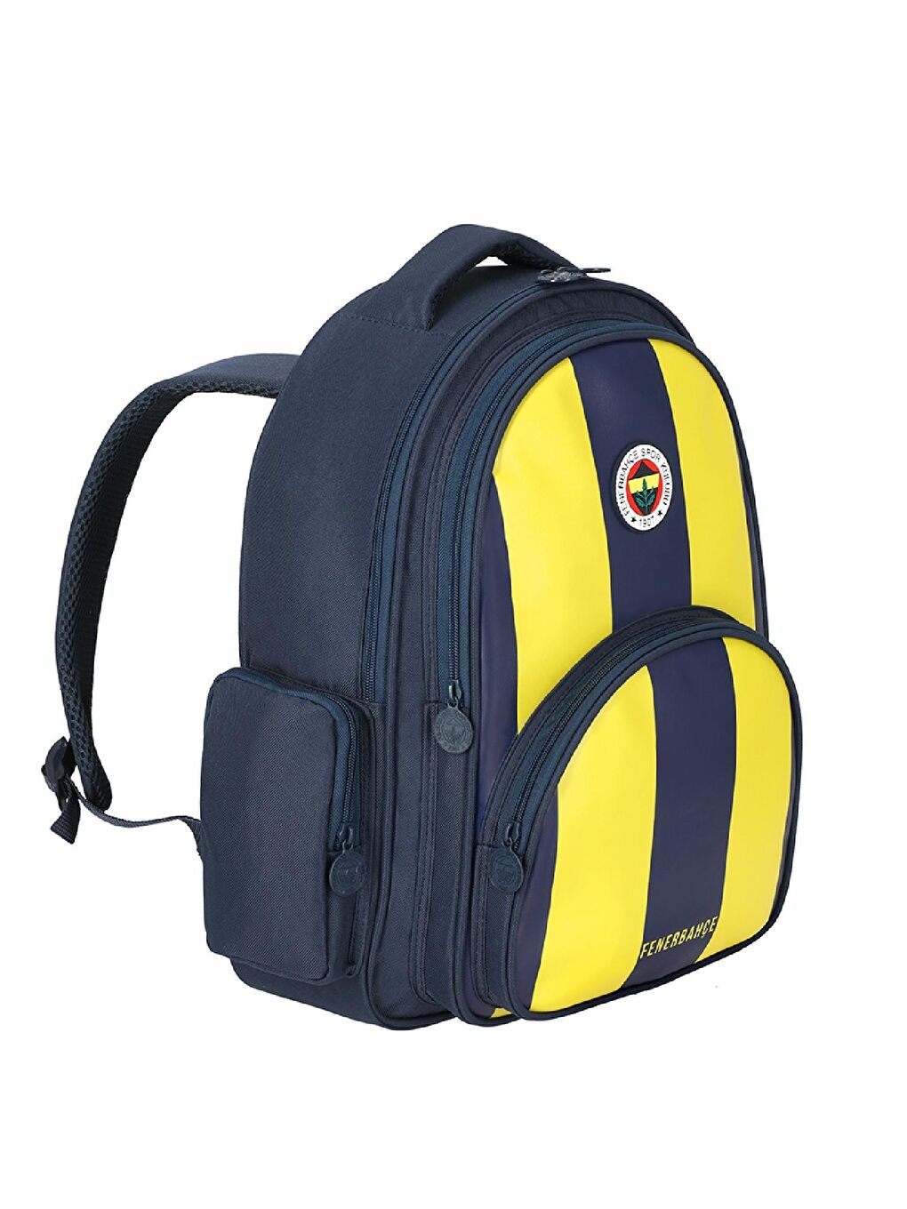 3 Bölmeli Çubuklu Arma Baskılı Suni Deri Okul Sırt Çantası (25756)-2