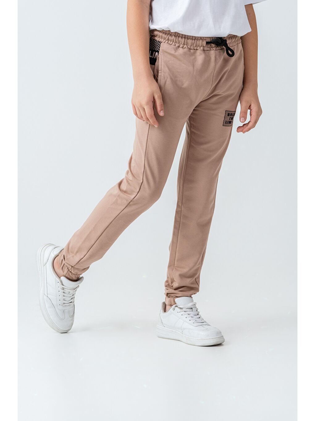 Bej Break The Limits Baskılı Erkek Çocuk Eşofman Altı-1