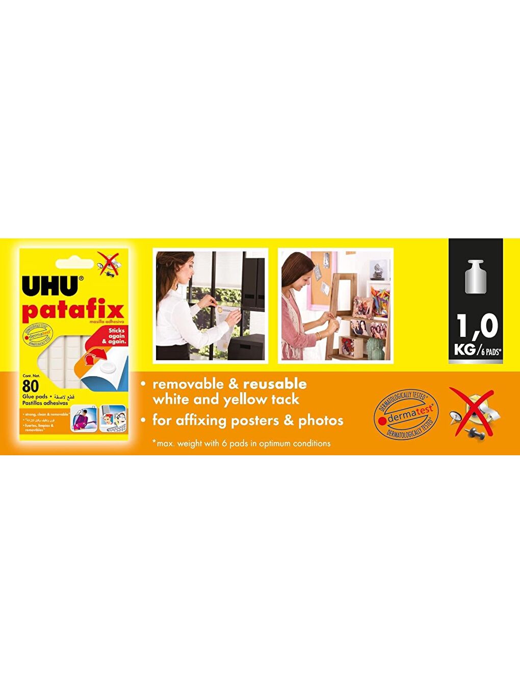 Patafix Hamur Yapıştırıcı Sarı 80 Parçalı 1 Adet-1