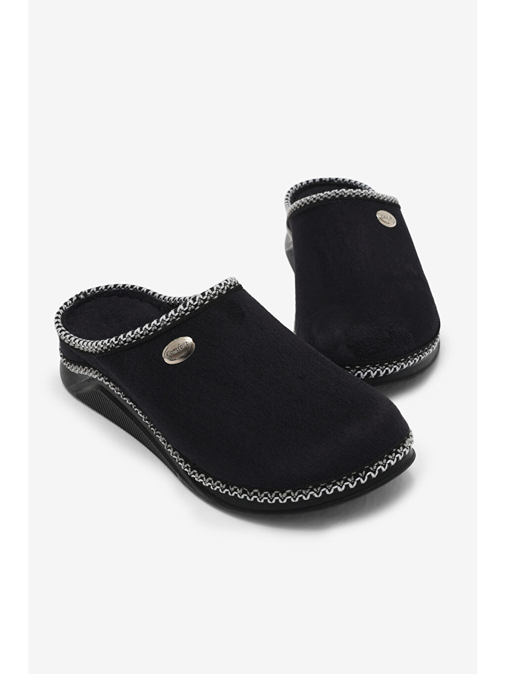 Kadın Siyah Rahat Kalıp Poli Taban Günlük Terlik-0