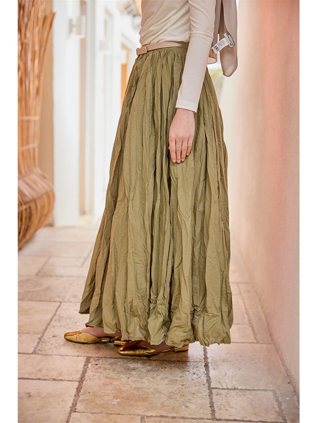 Kadın Vual Etek Küf Yeşil-2