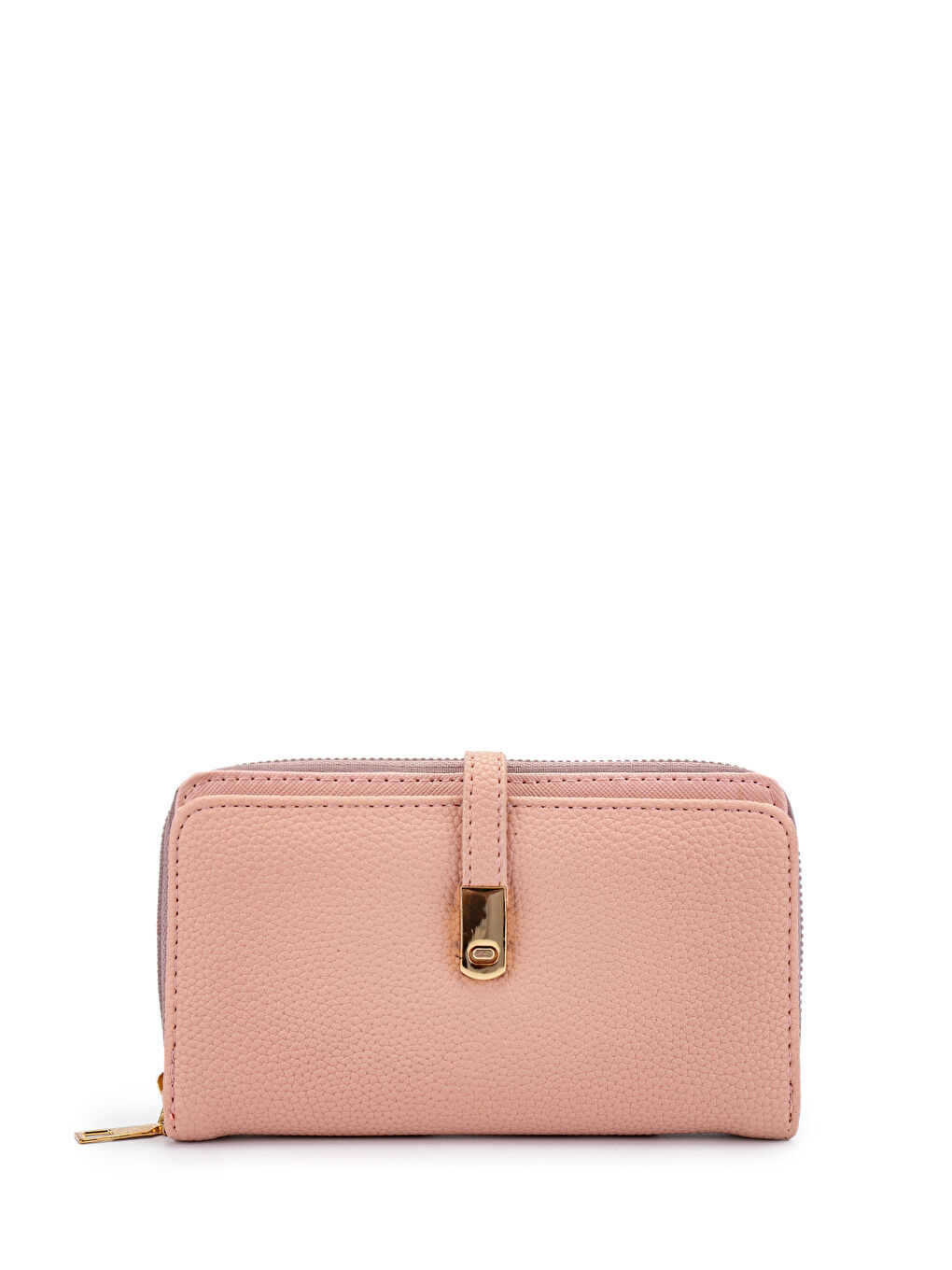 Pembe Suni Deri Kadın Cüzdan Pudra MN103