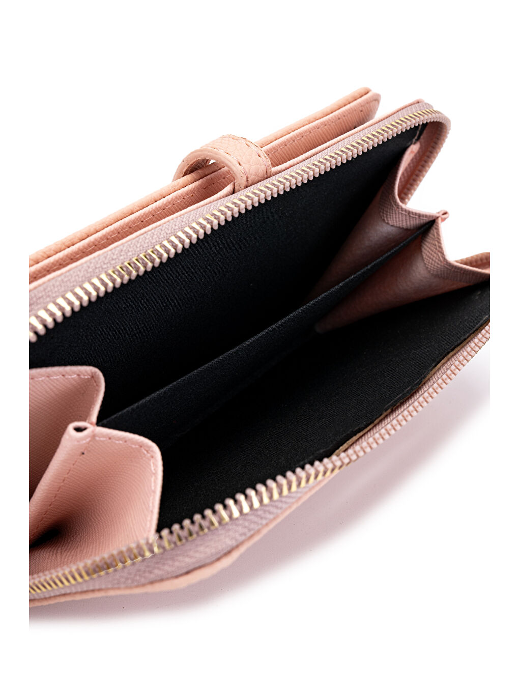 Pembe Suni Deri Kadın Cüzdan Pudra MN103-3