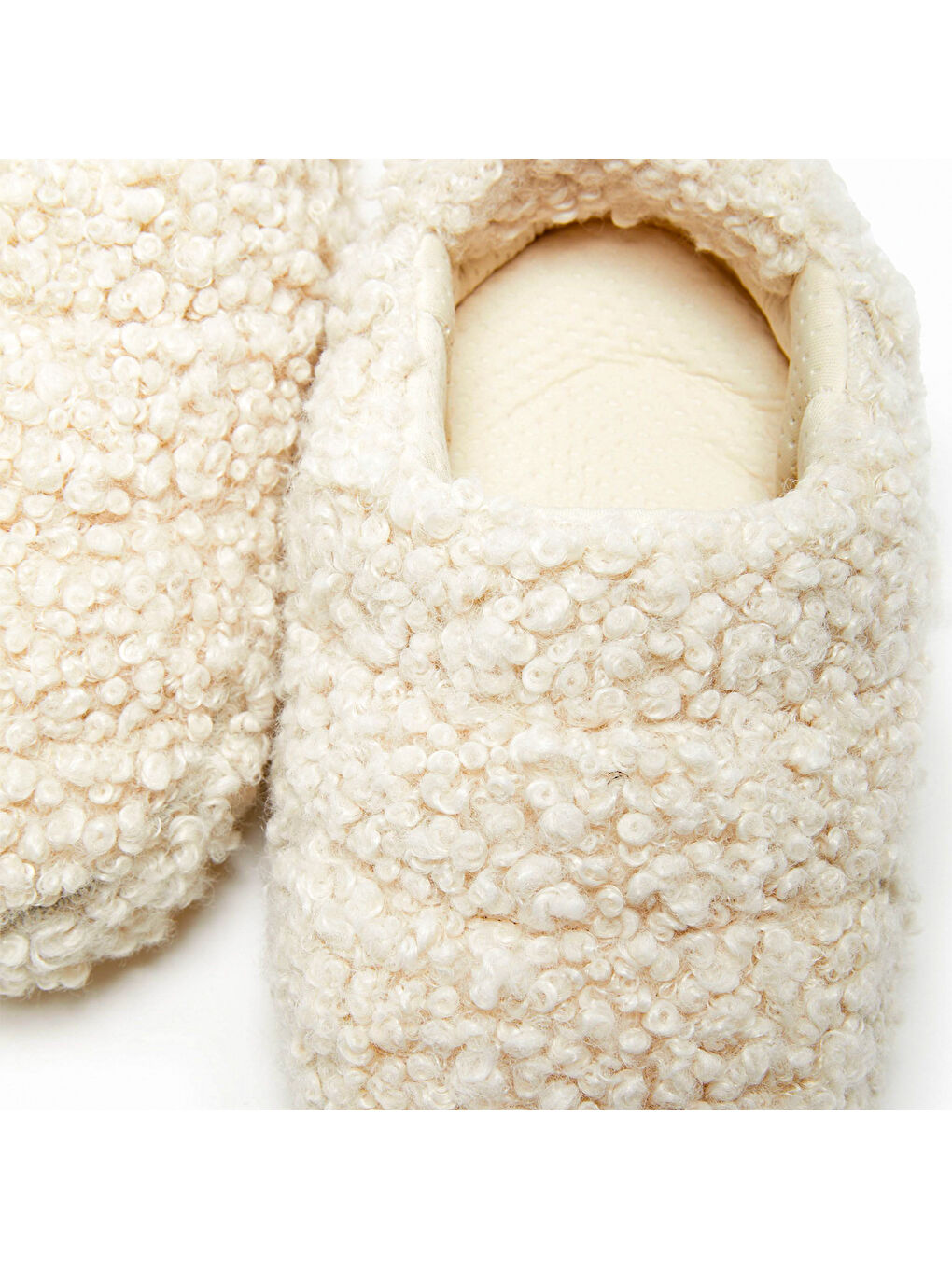 Bej Kadın Ev Terliği 14094600-002 Sandal Band Astrakan Cream-3