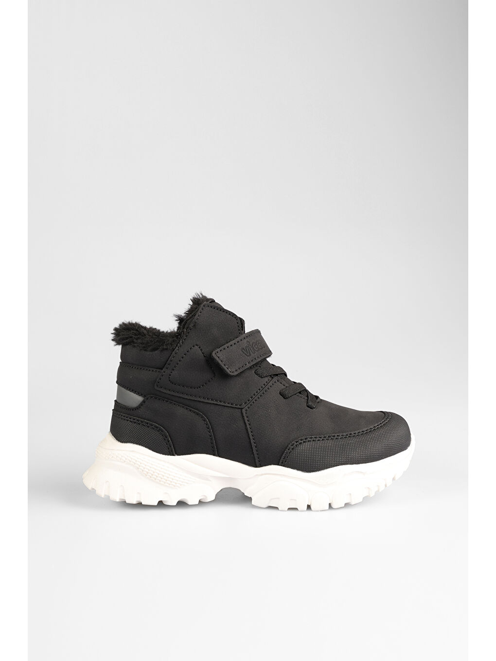 Gordon Kürklü Erkek Okul Öncesi Siyah/Bej Bot-1