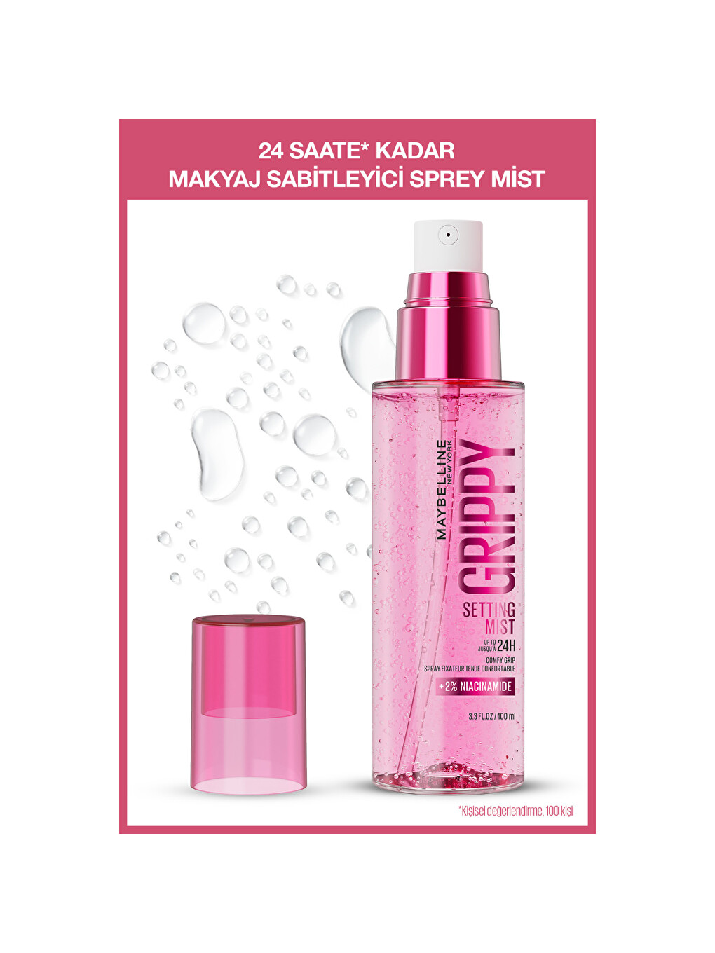 Grippy 24 Saate Kadar Makyaj Sabitleyici Sprey - Mist Form-9