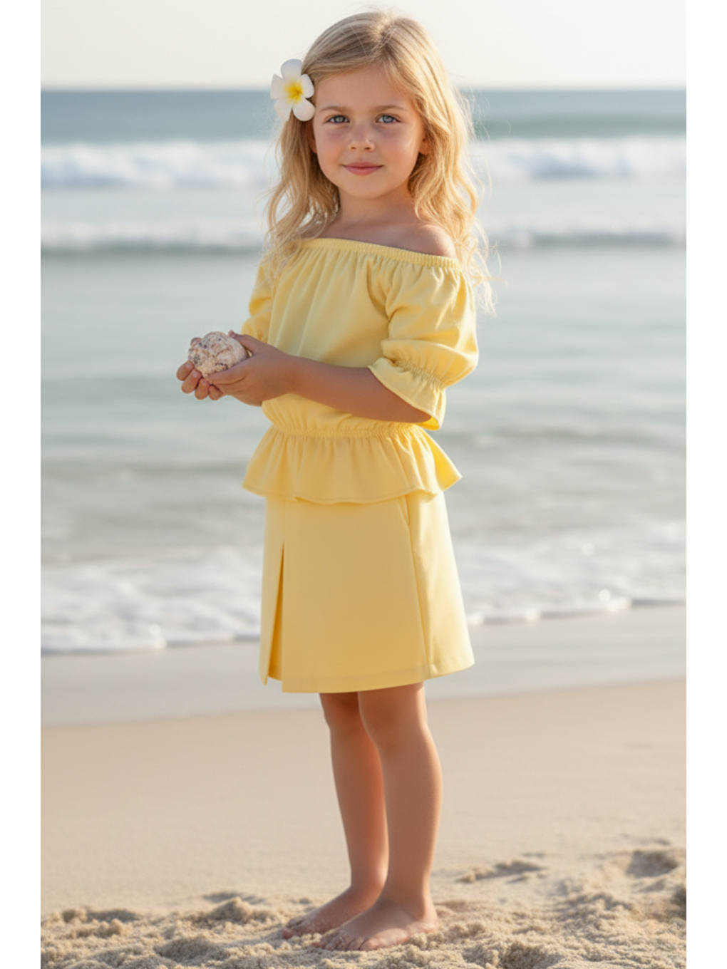 Kız Çocuk Alina Madonna Sarı Etek Bluz Takım