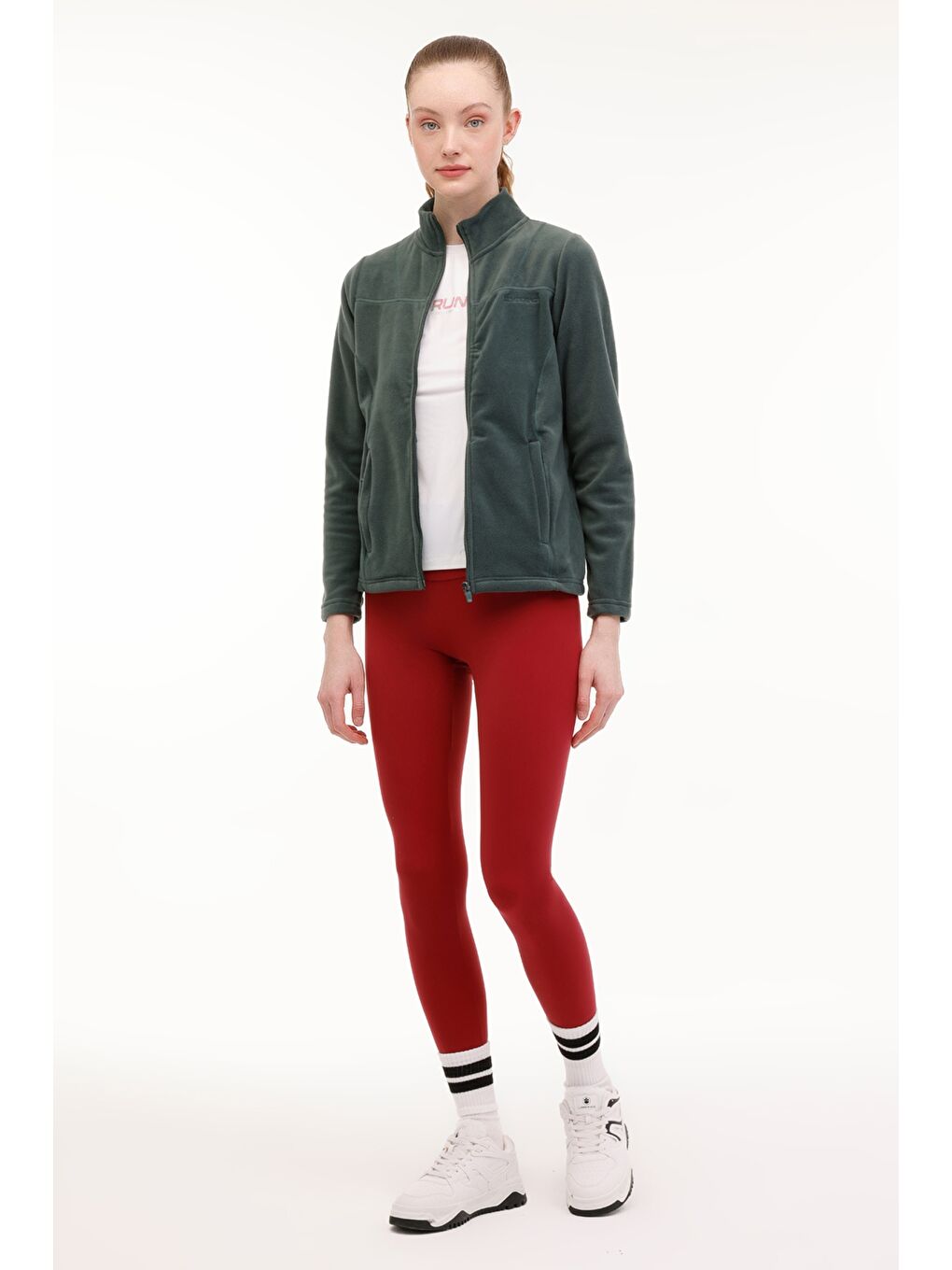 WB POLAR 7SN158 4PR Yeşil Kadın Polar-2